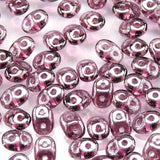 SuperDuo Amethyst Luster, Czech Glass 2-hole bead 2.5mm x 5mm-20060-14400, 10 grams