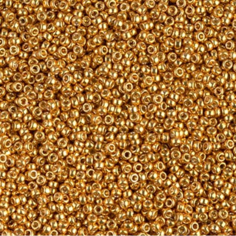 15-4203 Duracoat Galvanized Yellow Gold, Miyuki Seed Bead, 15/0