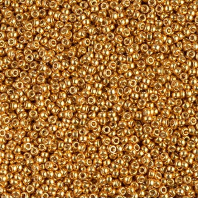 15-4203 Duracoat Galvanized Yellow Gold, Miyuki Seed Bead, 15/0