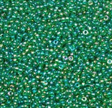 11-179 Transparent Green AB Miyuki Seed Beads 11/0