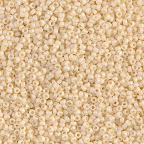 15-492F Matte Opaque Dark Cream, Miyuki Seed Beads 15/0
