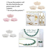 Delos Opaque Ceramic 3 Colors Par Puca ®-Paris® 3 Hole 6x11mm-25 Beads**See pattern section, Free patterns if not added to cart