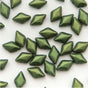 GemDuo Gold Shine Dark Olive, 2-Hole Czech Glass 8x5mm, 02010-24103-50 beads