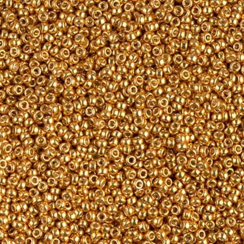 15-4203 Duracoat Galvanized Yellow Gold, Miyuki Seed Bead, 15/0