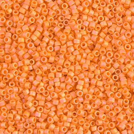 DB1593 11/0 Matte Opaque Mandarin AB Miyuki Delica