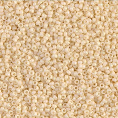 15-492F Matte Opaque Dark Cream, Miyuki Seed Beads
