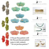 Delos Splash 6 Colors Par Puca® 3 Hole 6x11mm-25 Beads**See pattern section, Free patterns if not added to cart