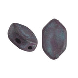 Paros® Par Puca® Jet Nebula Matte, 2-hole beads 7 x 4mm, 10 grams 85001