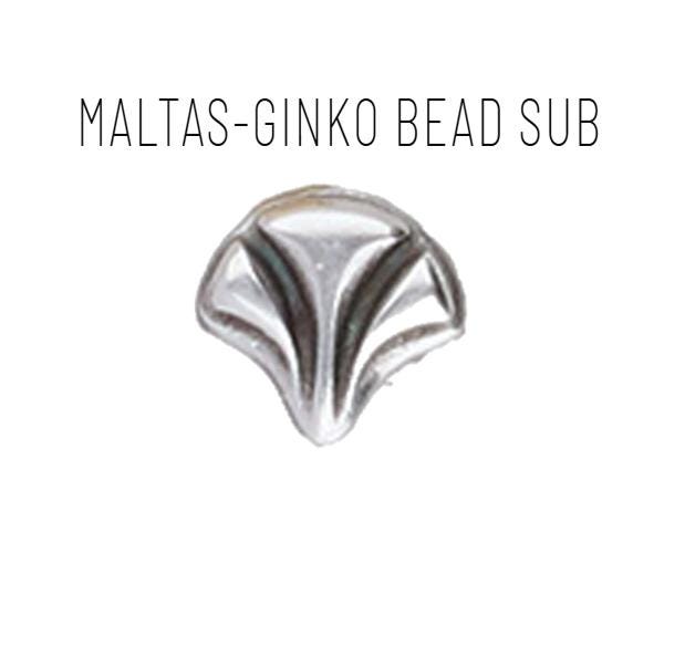 Cymbal Maltas Ginko Bead Substitute, 012853, 2 pieces - Choose your color & quantity