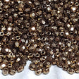 3mm Fire Polish Light Bronze, Czech glass faceted bead, 90215