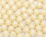 4mm Round Champagne Luster Czech Glass Beads, 14413 50 beads