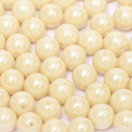 4mm Round Champagne Luster Czech Glass Beads, 14413  