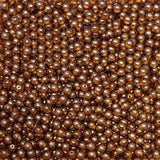 4mm Crystal Pearl Brown-Round, Czech Glass Beads