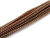 4mm Crystal Pearl Brown-Round, Czech Glass Beads