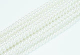 3mm Round Crystal Pearl White, Czech Glass Beads