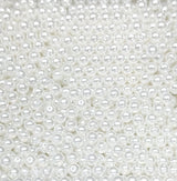 4mm Round Crystal Pearl White, Czech Glass Beads