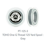 One-G Toho Gray Nylon Beading Thread 50, 125 or 250 Yards
