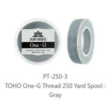 One-G Toho Gray Nylon Beading Thread 50, 125 or 250 Yards