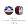 One-G Toho Burgundy Nylon Beading Thread 50, 125 or 250 Yards