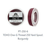 One-G Toho Burgundy Nylon Beading Thread 50, 125 or 250 Yards