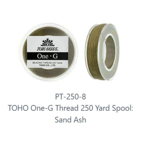 One-G Toho Sand Ash Nylon Beading Thread 50, 125 or 250 Yards