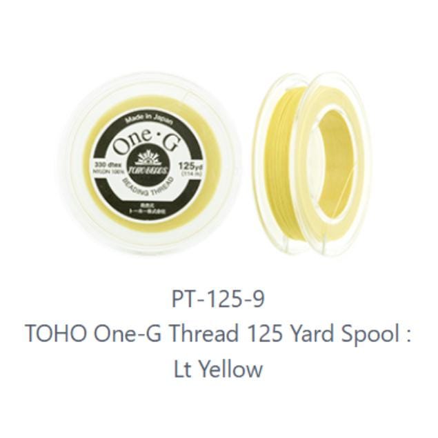 One-G Toho Lt Yellow Nylon Beading Thread 50, 125 or 250 Yards