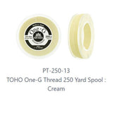 One-G Toho Cream Nylon Beading Thread 50, 125 or 250 Yards