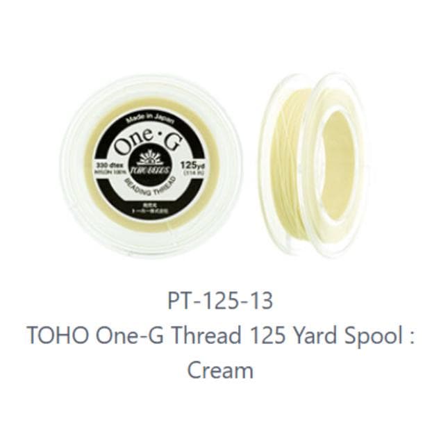 One-G Toho Cream Nylon Beading Thread 50, 125 or 250 Yards