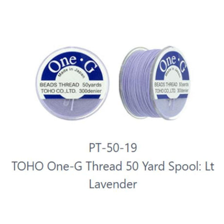 One-G Toho Lt Lavender Nylon Beading Thread 50, 125 or 250 Yards