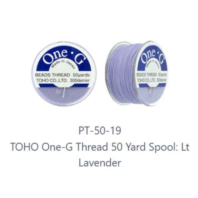 One-G Toho Lt Lavender Nylon Beading Thread 50, 125 or 250 Yards