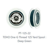 One-G Toho Deep Green Nylon Beading Thread 50, 125 or 250 Yards