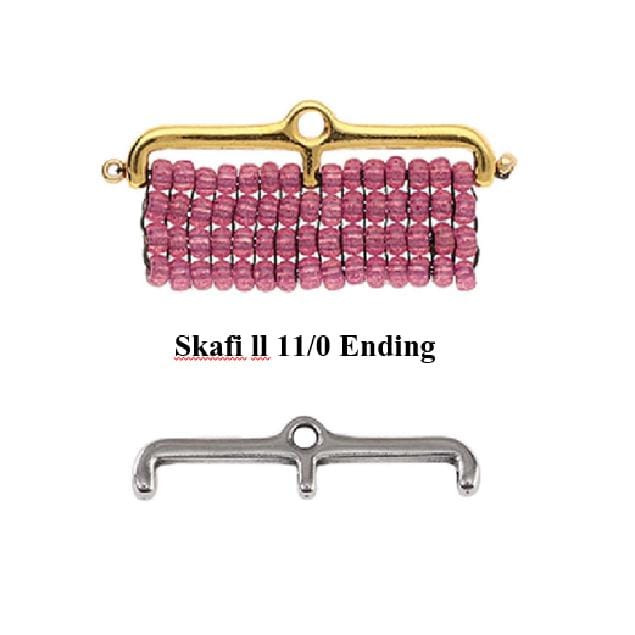 Cymbal Skafi lll 11/0 Bead Ending, 012828 Gold Plate or Silver Plate
