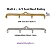 Cymbal Skafi 4 - 11/0 Bead Ending, 012840, Choose your color and quantity-2 pieces