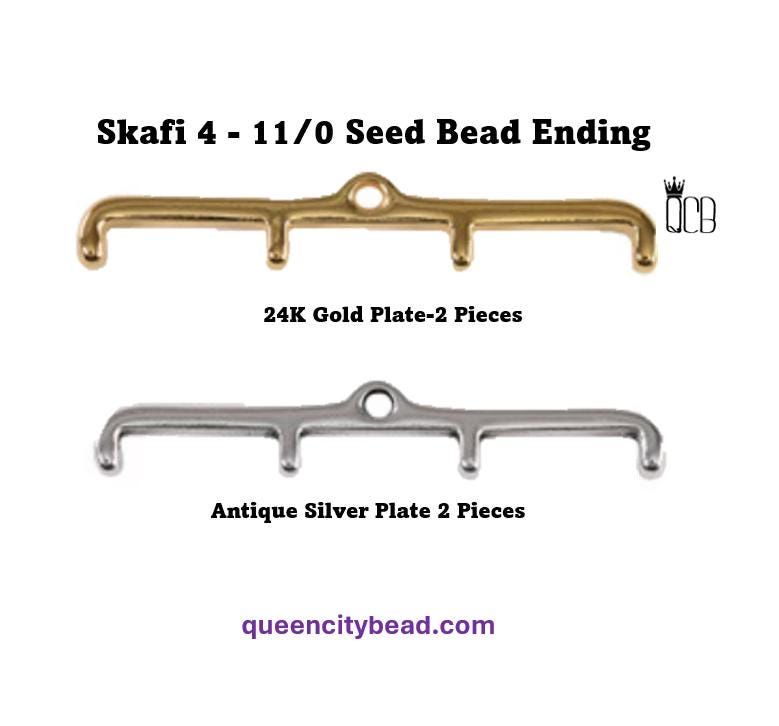 Cymbal Skafi 4 - 11/0 Bead Ending, 012840, Choose your color and quantity-2 pieces