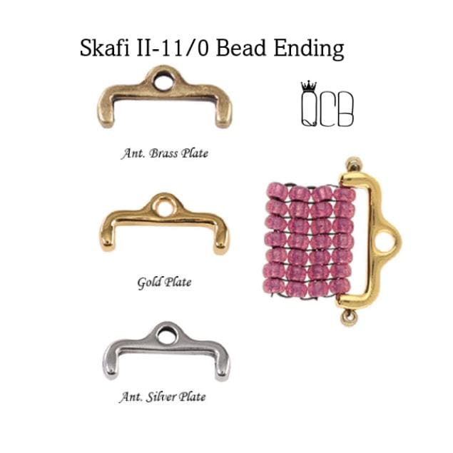 Cymbal Skafi ll 11/0 Bead Ending, 012827, Choose your color and quantity-4 pieces