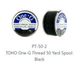 One-G Toho Nylon Beading Thread Black-50 Yards, 125 Yards, 250 Yards