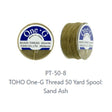 One-G Toho Sand Ash Nylon Beading Thread 50, 125 or 250 Yards 