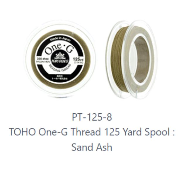One-G Toho Sand Ash Nylon Beading Thread 50, 125 or 250 Yards
