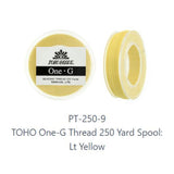 One-G Toho Lt Yellow Nylon Beading Thread 50, 125 or 250 Yards