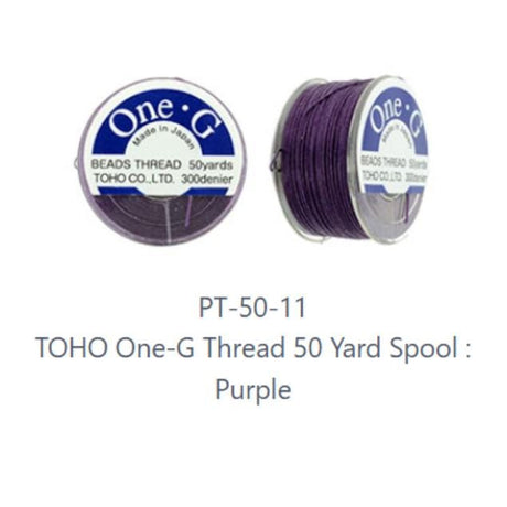 One-G Toho Purple Nylon Beading Thread 50, 125 or 250 Yards