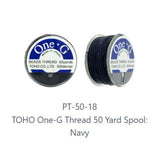 One-G Toho Navy Nylon Beading Thread 50, 125 or 125 Yards