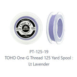 One-G Toho Lt Lavender Nylon Beading Thread 50, 125 or 250 Yards