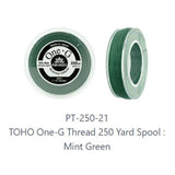 One-G Toho Mint Green Nylon Beading Thread 50, 125 or 250 Yards