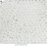 4mm Round Crystal Pearl White, Czech Glass Beads