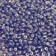SuperDuo Navy White Luster, 2 hole bead 2.5x5mm Czech Glass Beads, 10 grams