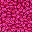 SuperDuo AluColour Hot Pink, 2-hole 2.5x5mm Czech Glass, 00030-33402-10 grams