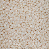 SuperDuo Chalk Orange Luster, Czech Glass 2 hole beads, 2.5x5mm, 14413