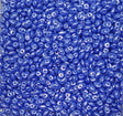 SuperDuo Opaque Blue White Luster, Czech Glass 2-hole bead 2.5x5mm, 533050-14400