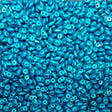 Superduo Metalust Matte Turquoise, Czech Glass 2-hole bead 2.5mm x 5mm