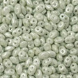 Superduo Chalk Green Luster Light, Czech Glass 2-hole bead 2.5x5mm-03000-14457